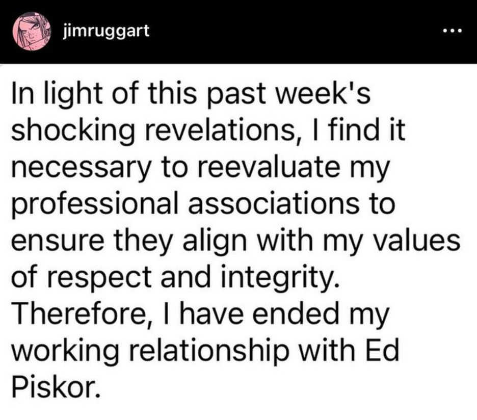 il messaggio di Jim Ruggart in risposta alle accuse rivolte al collega
